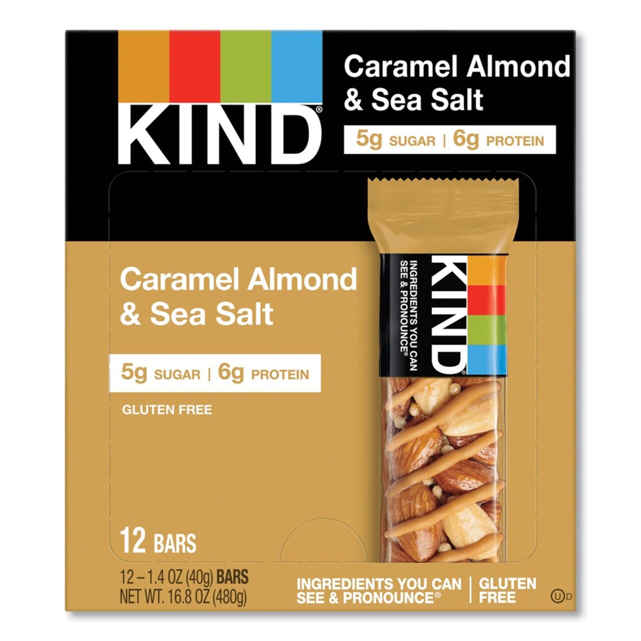 KIND 1.4 oz. Nuts and Spices Bar - Caramel Almond and Sea Salt (12/Box)